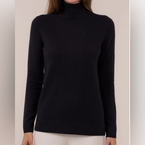 TSE 100% Cashmere Black Turtleneck S - Picture 1 of 9